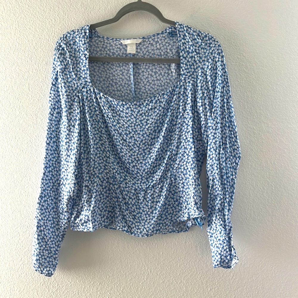 H&M floral print top sz M